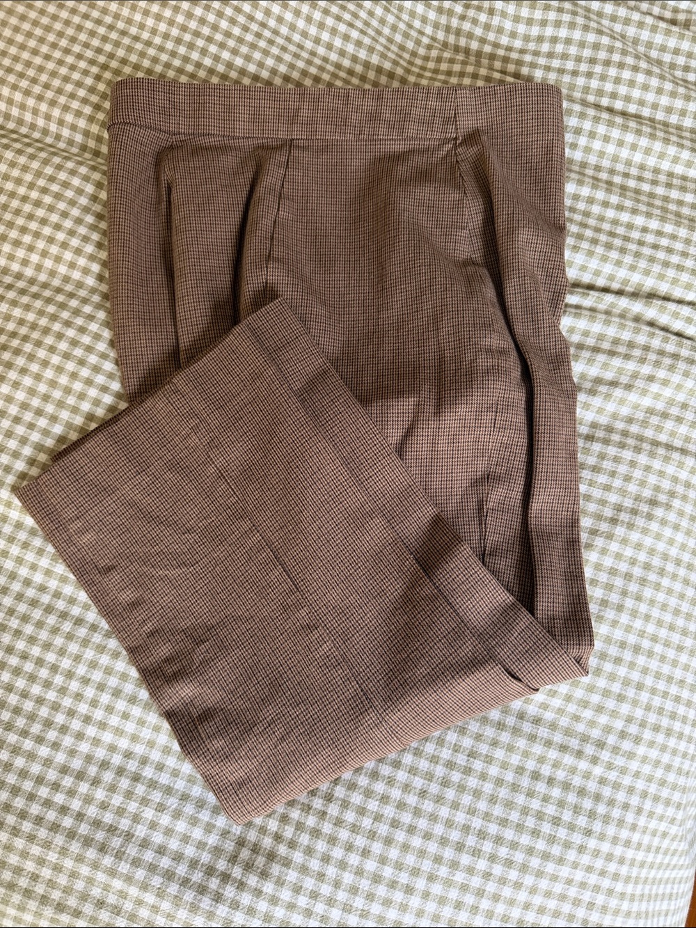 Everlane Houndstooth Plaid Dress Pants
